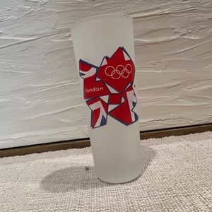 2012 LONDON Summer Olympics Rings Logo Tall Shooter Shot Glass 30 XXX Olympiad.